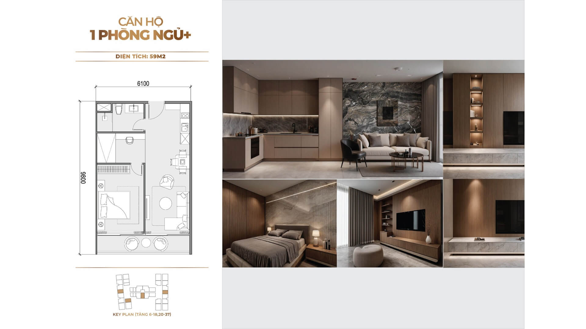 thiết kế căn hộ 1 phòng ngủ sunshine grand city văn giang hưng yên