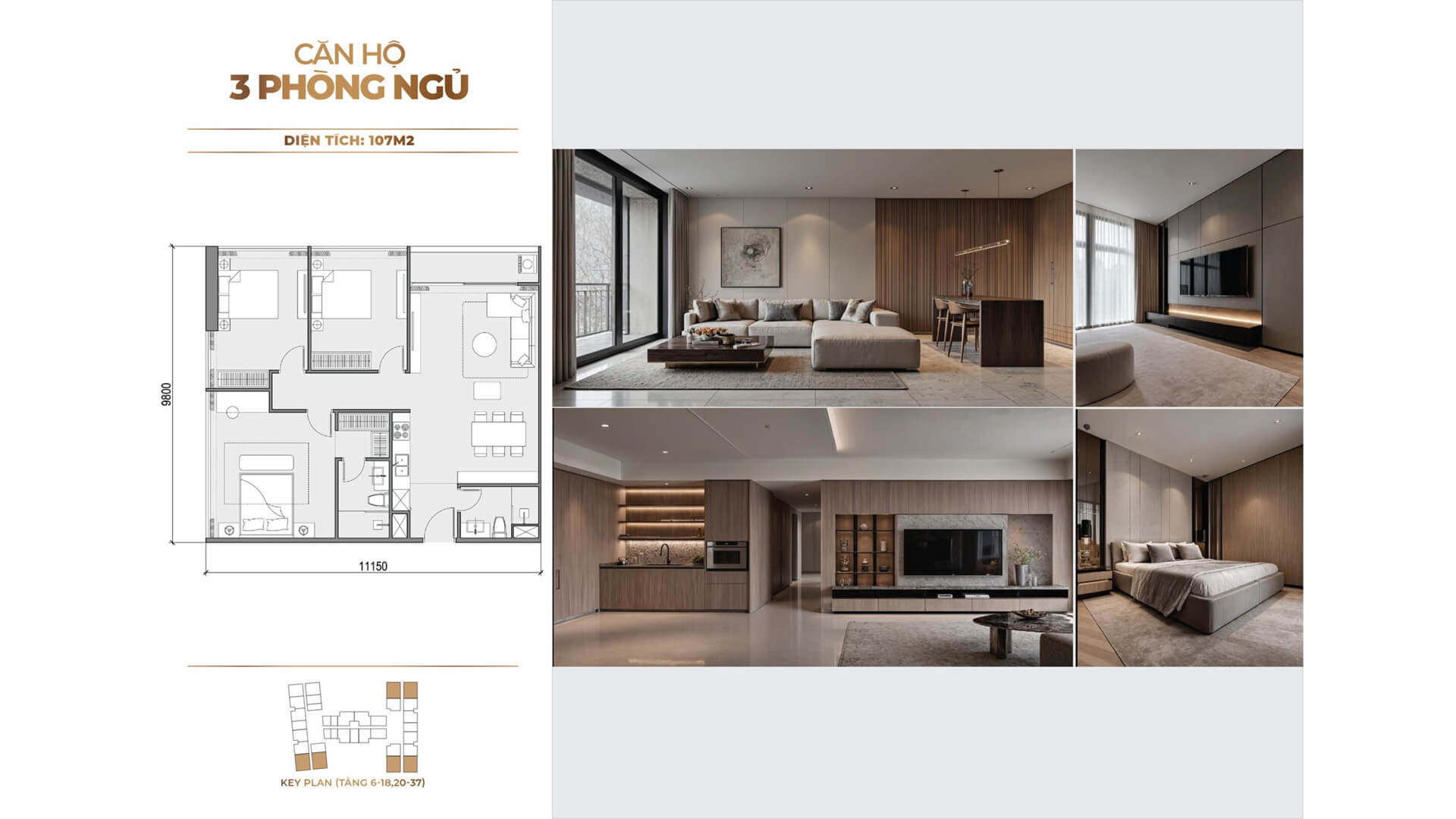 thiết kế căn hộ 3 phòng ngủ sunshine grand city văn giang hưng yên